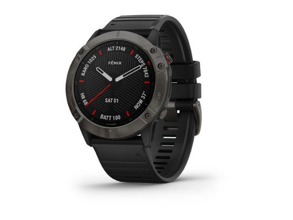 Garmin Fenix 6X - Titanium with Black Band