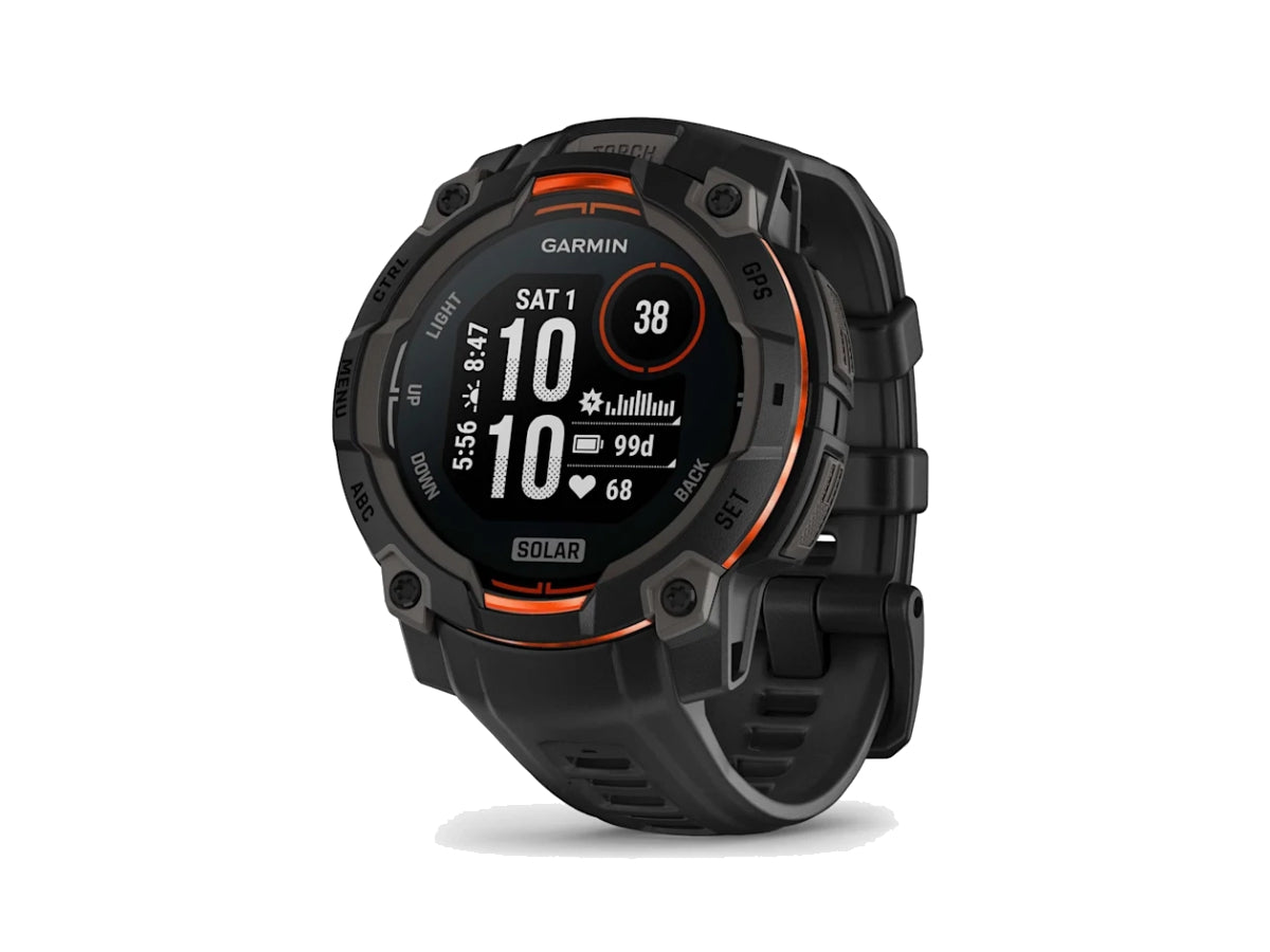 Garmin Instinct 3 - 45mm, Solar Black Bezel with Black Band
