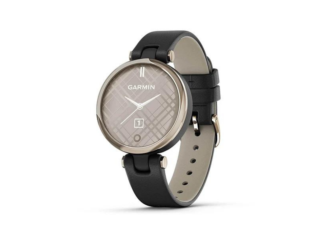 Garmin Lily - Cream Gold-Black - Leather