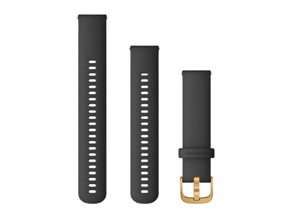 Garmin Quick Release Band (20 mm), Black/Rose Gold Band (For Vivoactive 3, Vivoactive 3 Music, Vivomove HR, Forerunner 645 Music)