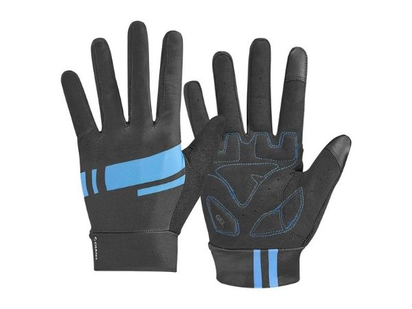 Giant Podium Gel Long Finger Gloves - Black/Blue