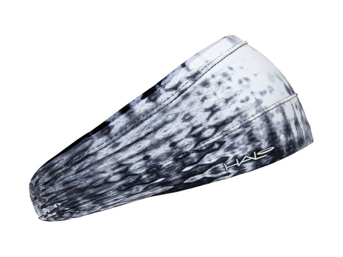 "Halo Bandit Pullover headband 4-inch wide Storm – high-performance moisture-wicking headband for intense workouts"

