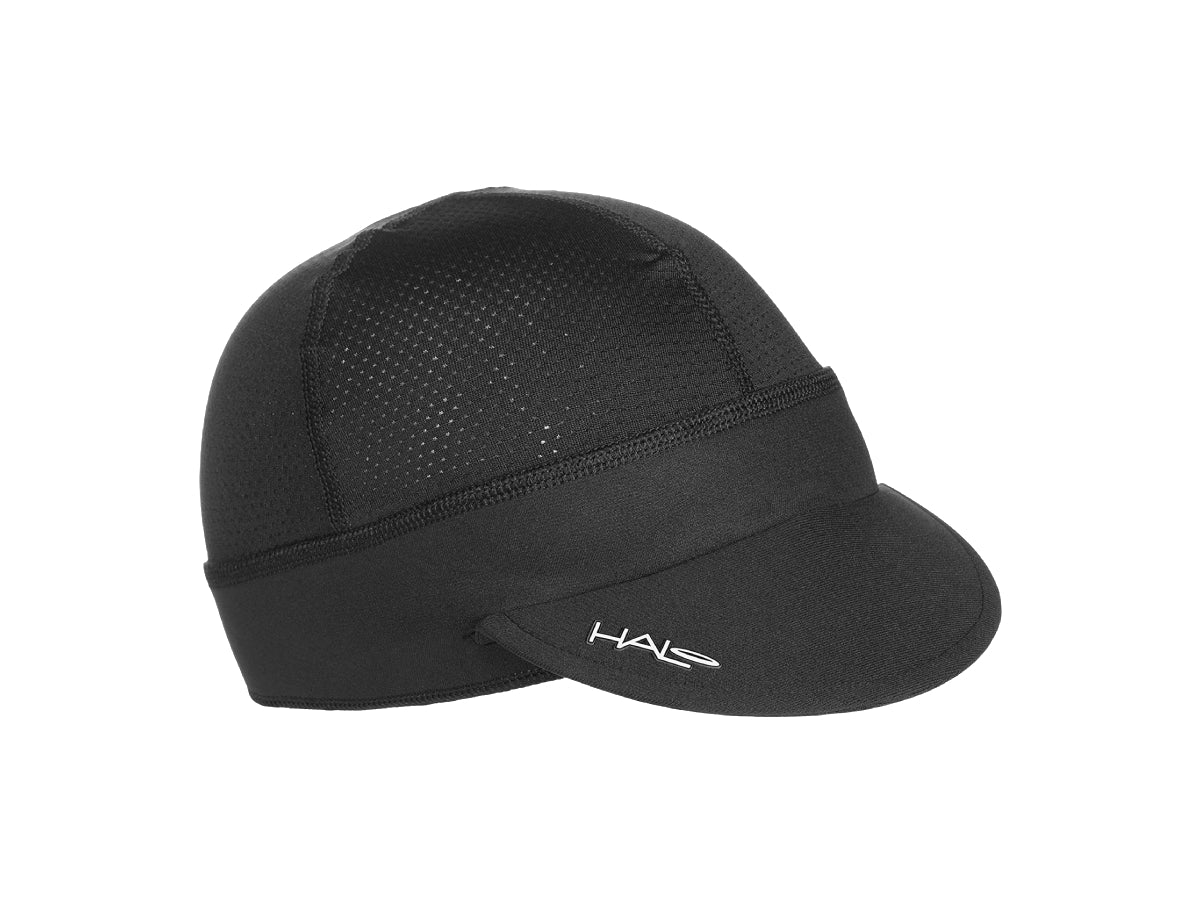 “Halo cycling cap in black – breathable, moisture-wicking under-helmet headwear”







