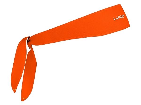 Halo I Tie-Version Headband - 2" wide - Bright Orange
