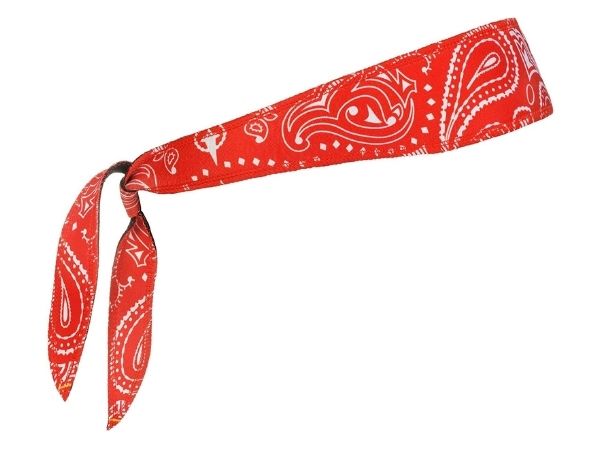 Halo I Tie Version Headband Graphic Design - 2" wide - Paisley Red