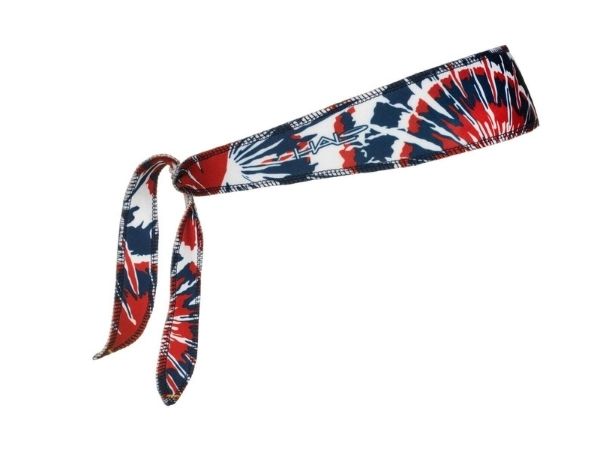 Halo I Tie Version Headband Graphic Design - 2" wide - Red White Blue