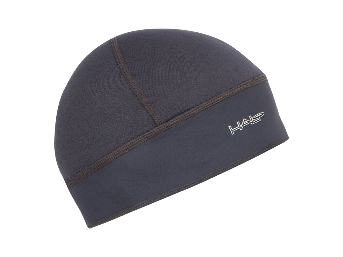 "Halo Skull Cap charcoal – lightweight under-helmet cap for cycling and running with superior sweat protection"

