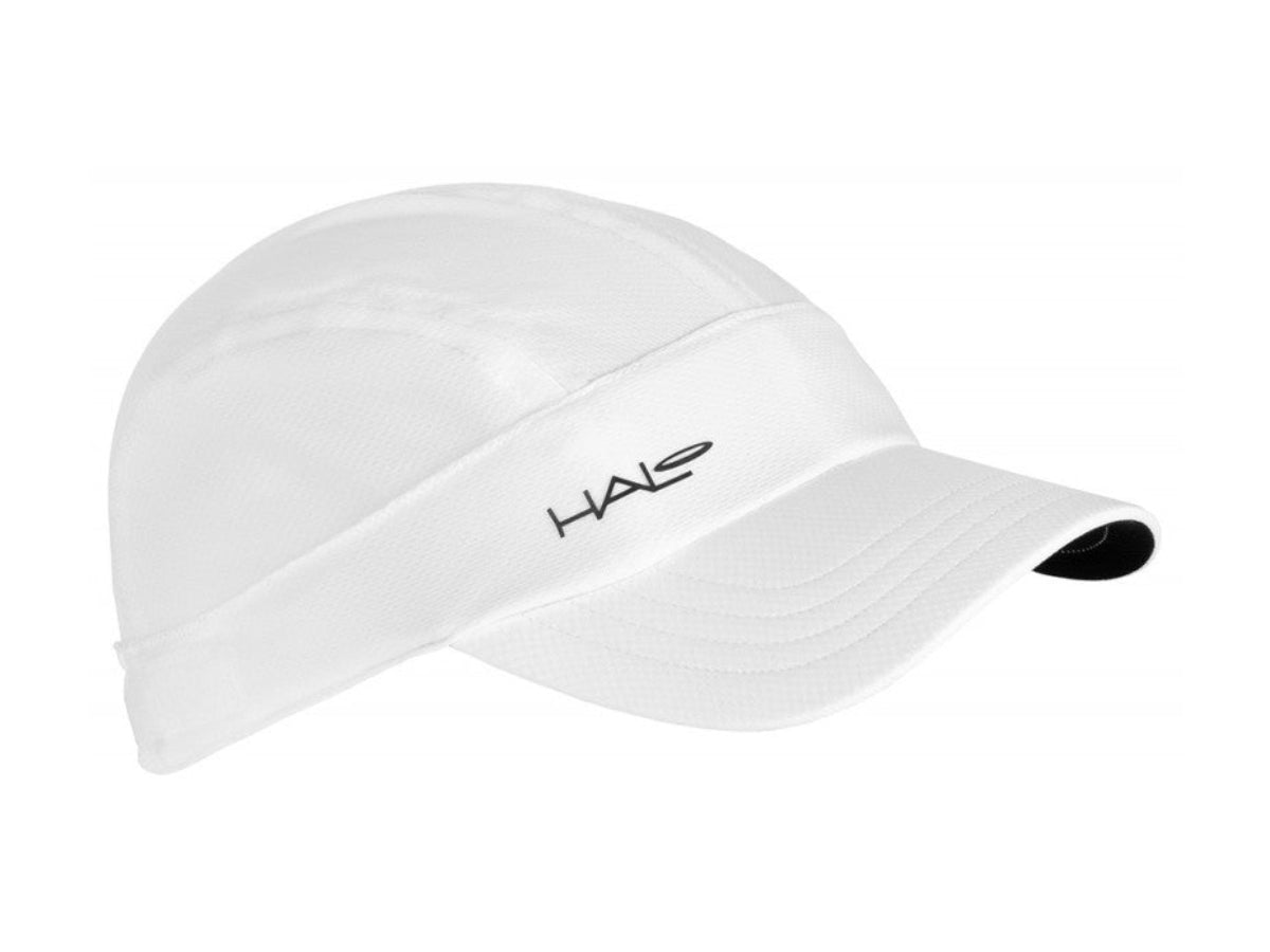 "Halo Sport hat white – performance cycling hat offering lightweight sun protection and moisture-wicking fabric"

