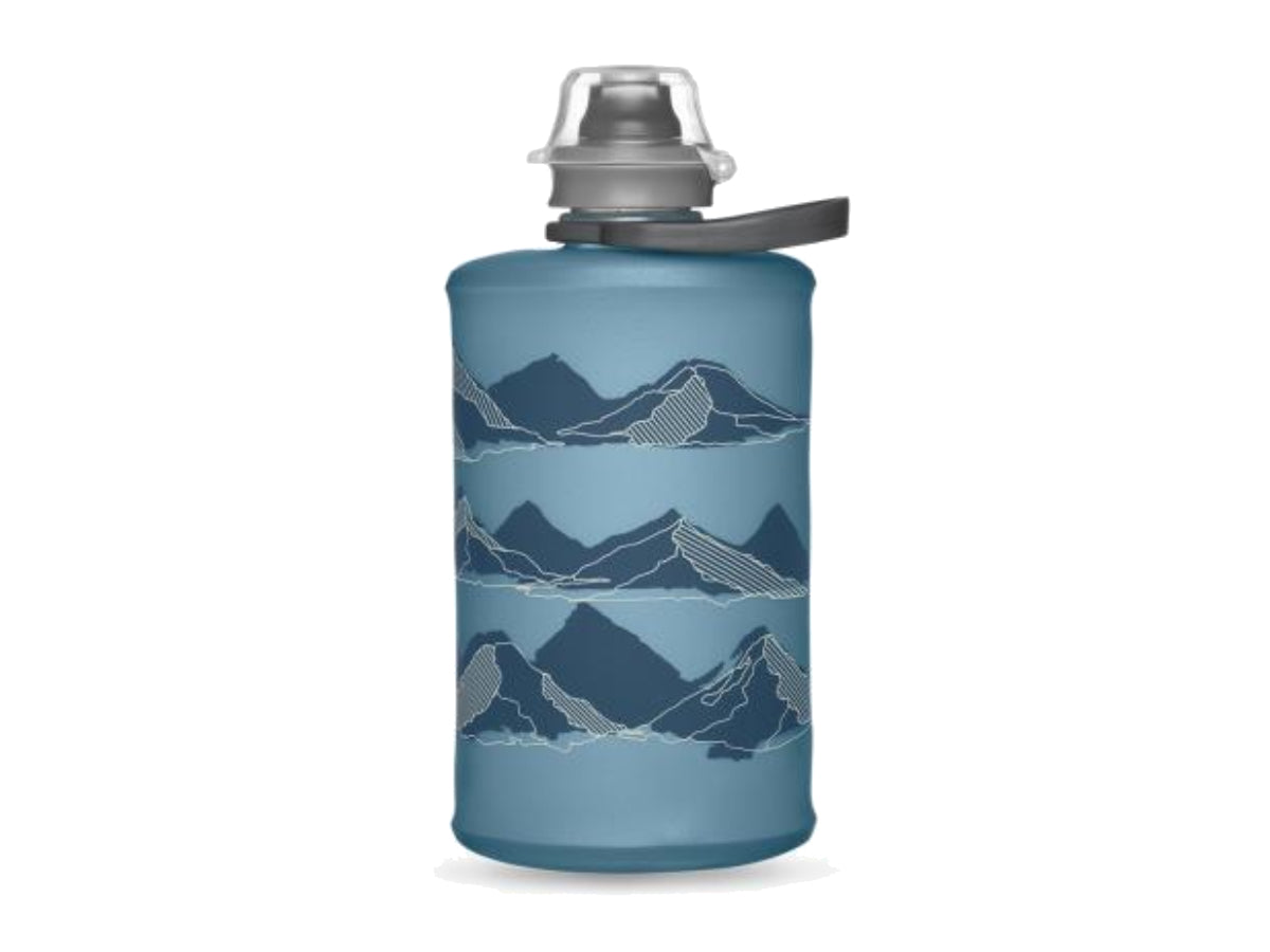 Hydrapak Stow Flexible Bottle - Mountain Edition - Tahoe Blue (350ml)