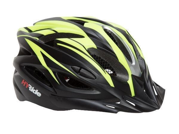 Hyride In-Mould Helmet with Light - Fluo Green