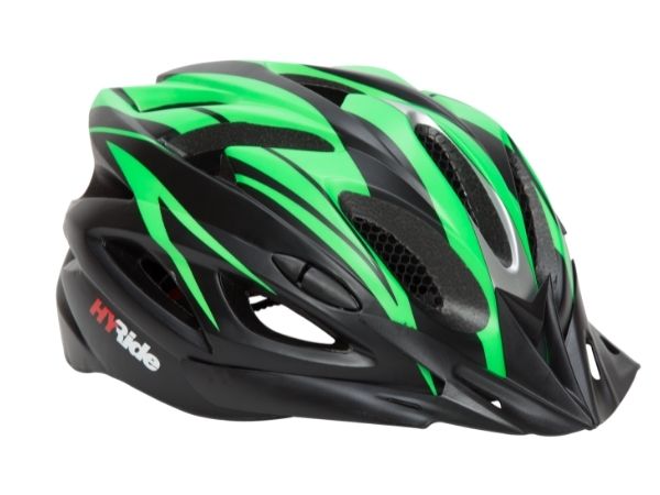 Hyride In-Mould Helmet with Light - Green