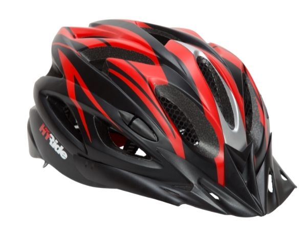 Hyride In-Mould Helmet with Light - Red