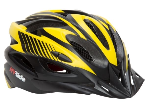Hyride In-Mould Helmet with Light - Yellow