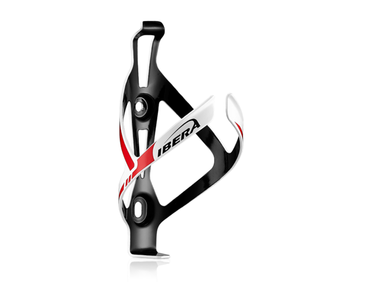 Ibera Aluminium Bottle Cage - White/Black