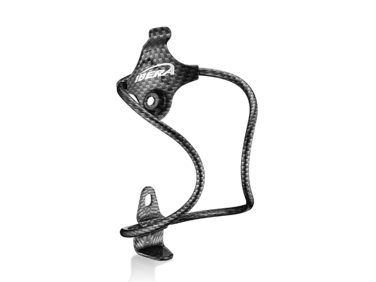 Ibera Aluminium Plate Bottle Cage - Carbon Looking