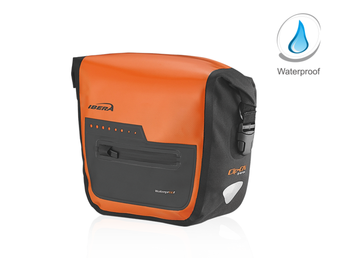 Ibera Waterproof Handlebar Bag - Orange