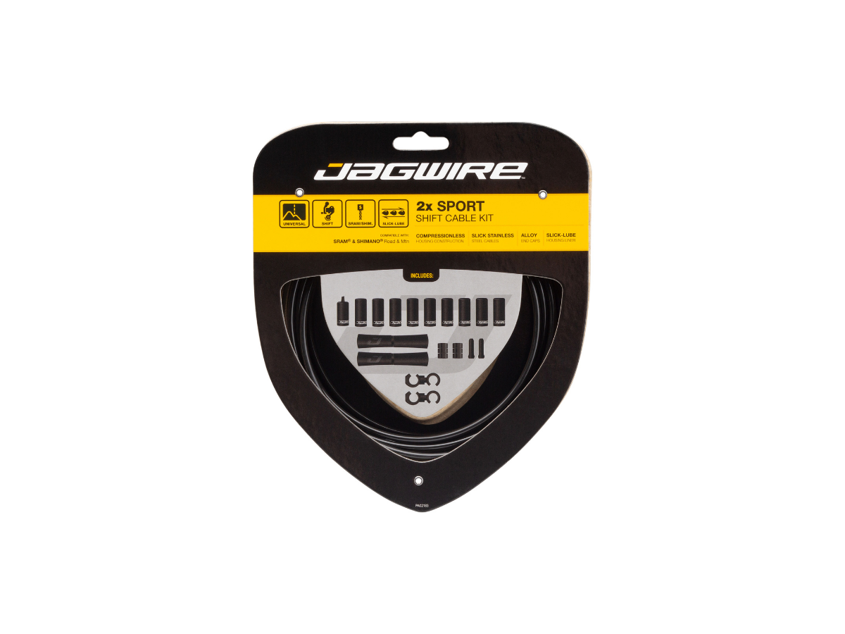 Jagwire Diy Shift Kit 2X Sport, Sram Shimano Road&amp;Mtb Black