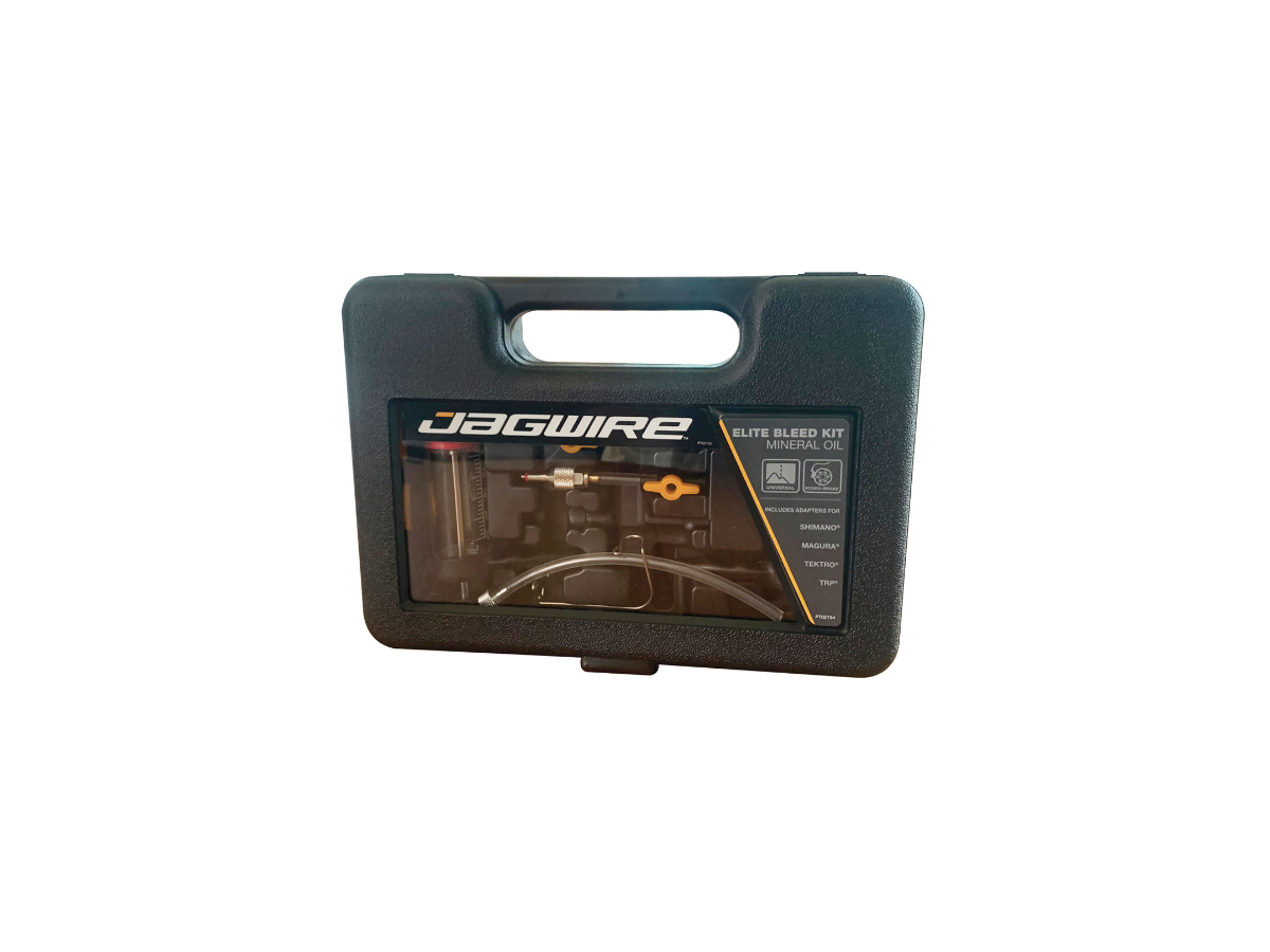 Jagwire Bleed Kit Elite Mineral Oil With Shimano, Magura, Tektro, Trp, Hayes, Adapters / Seal In Red