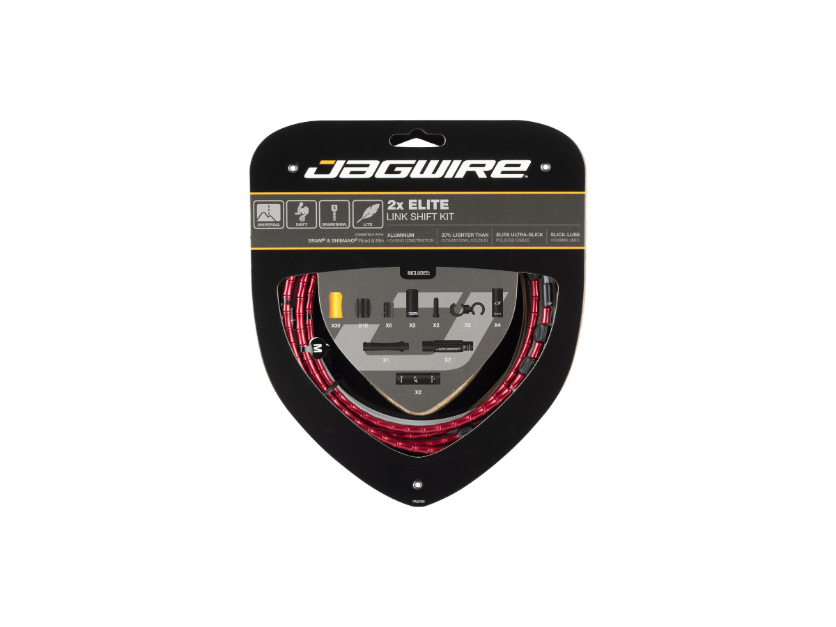 Jagwire Shift Kit 2X Elite Link, Red