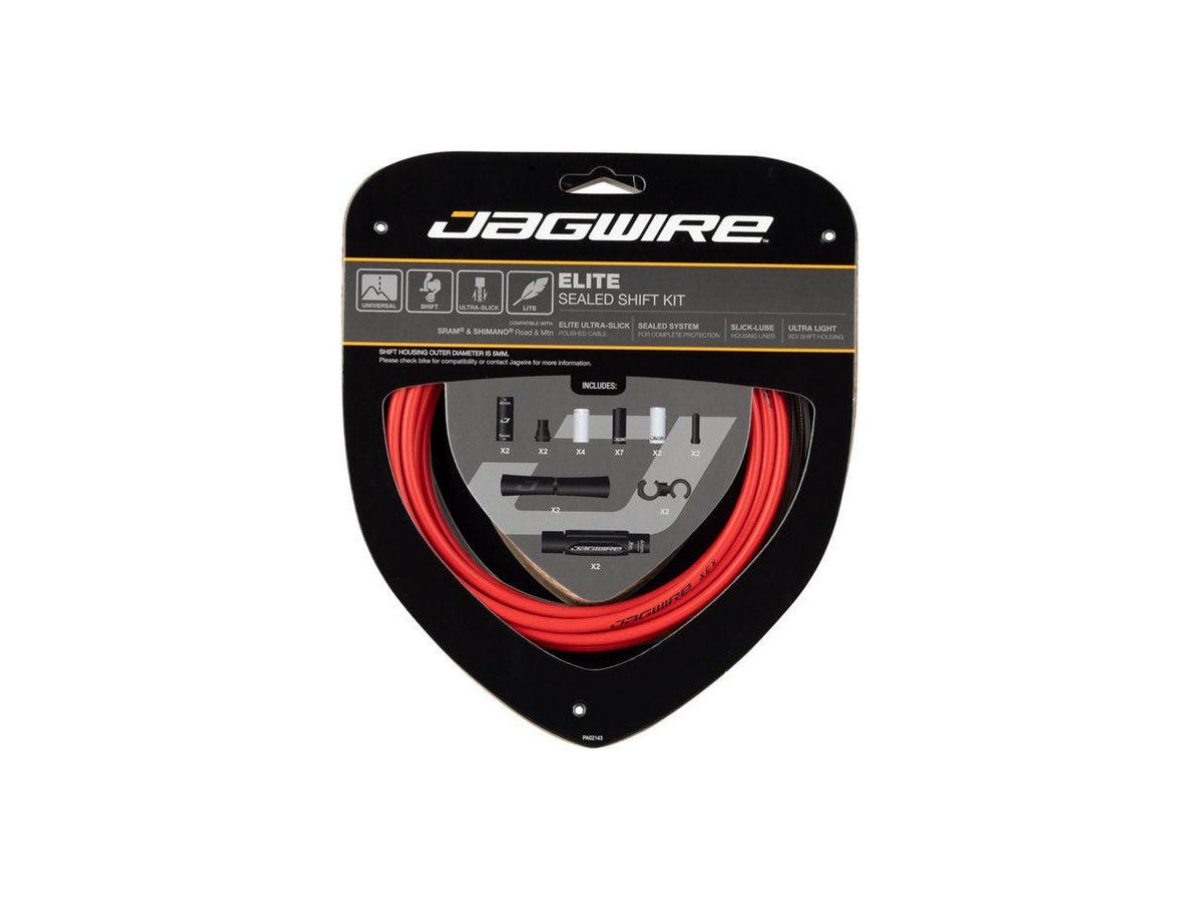 Jagwire Shift Kit 2X Elite Sealed, Red