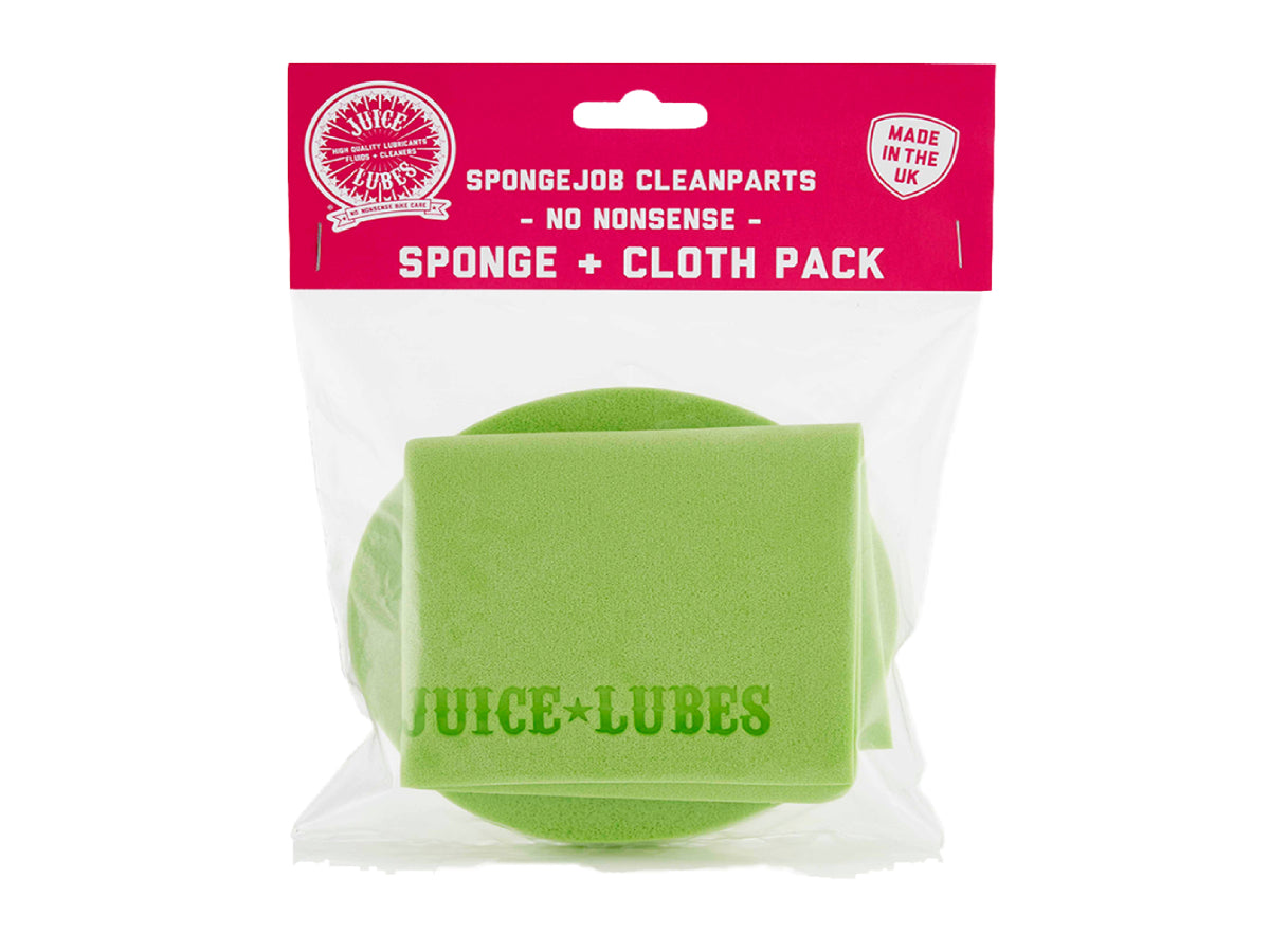 Juice Lubes Sponge Job Clean Parts - Sponge & Cloth Pack