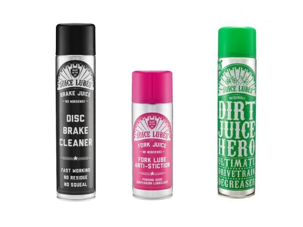 Juice Lubes Spray Combo - Brake Juice, Fork Juice, Dirt Juice Hero (Pack of 3)