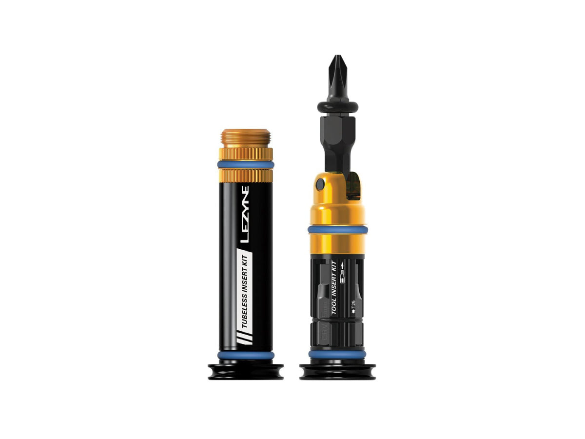 "Lezyne Dual Insert Kit Medium with multiple hex and Torx bits for versatile bicycle tool compatibility"







