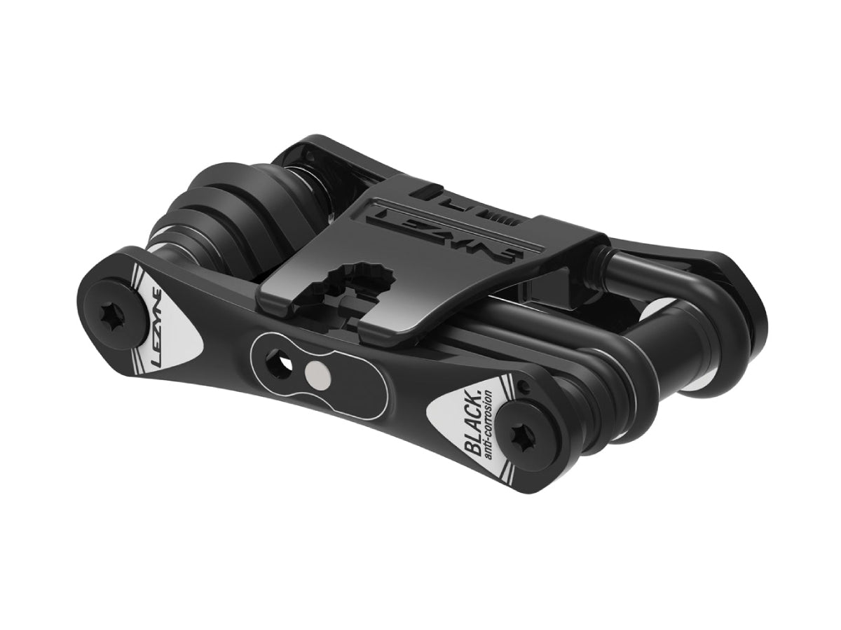 "Lezyne RAP II 18 Multitool with stainless steel bits and ergonomic design for comprehensive bicycle repairs"







