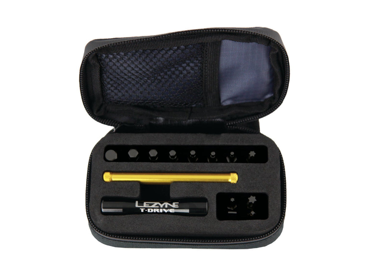 "Lezyne T-Drive Multitool with magnetic T-handle for precision bike maintenance and repairs"

