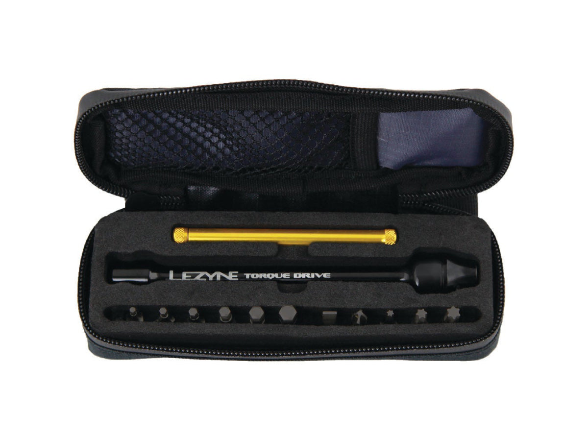 â€œLezyne Torque Drive torque wrench set 2â€“10 Nm â€“ compact, precision bike tool with 11 bits and soft-shell caseâ€
