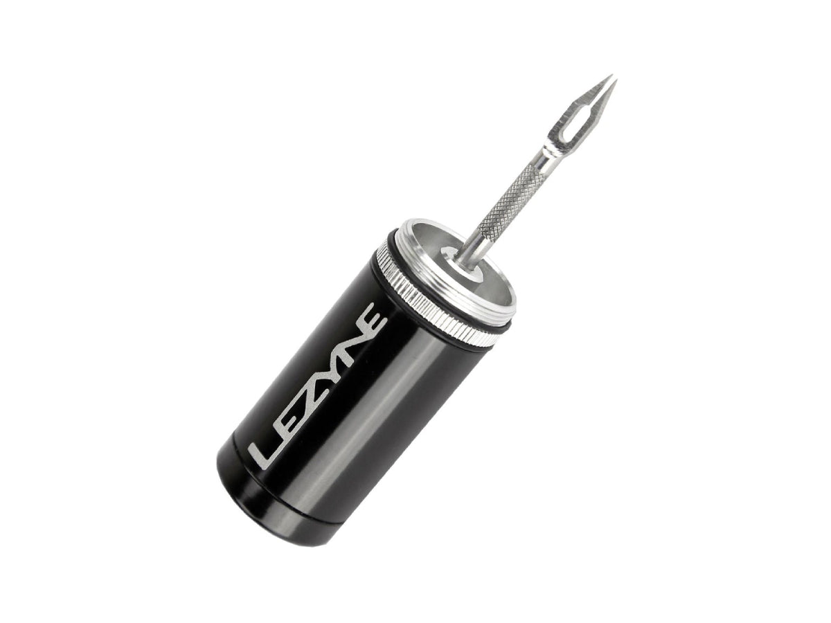 "Lezyne Tubeless Kit Tyre Repair Kit with essential tools and plugs for repairing tubeless bicycle tires"







