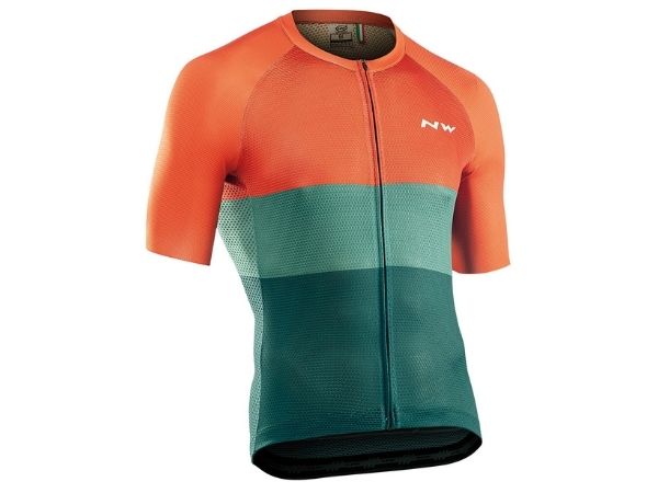 Northwave Blade Air Jersey - Green/Siena Orange