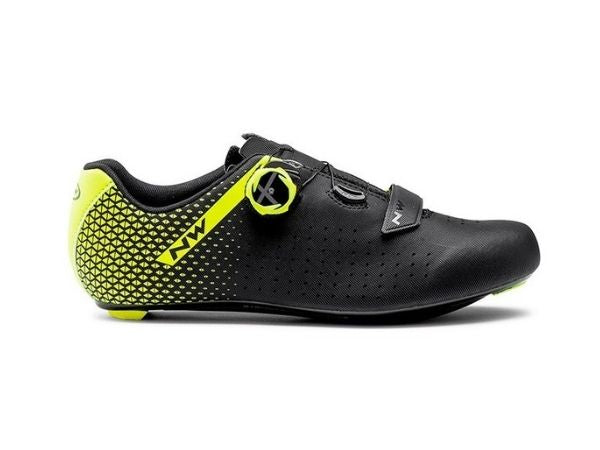 Northwave Core Plus 2 Shoes - Black/Yellow Fluo