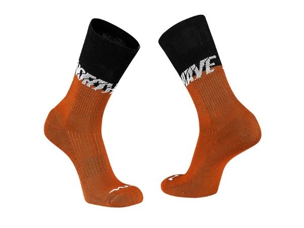 Northwave Edge Socks - Black/Siena Orange