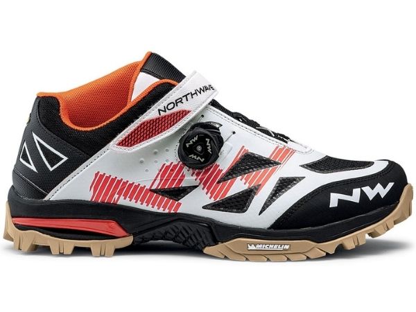 Northwave Enduro Mid Shoes - White/Orange