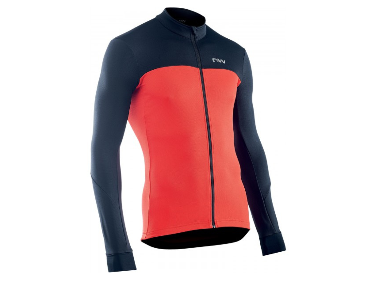 Northwave Force 2 Long Sleeve Jersey - Black/Red