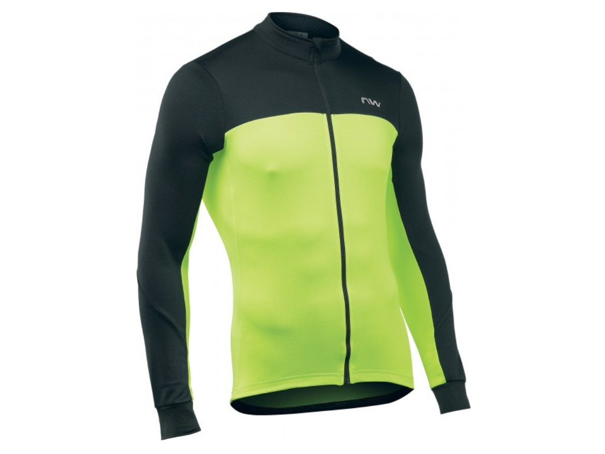 Northwave Force 2 Long Sleeve Jersey - Black/Yellow Fluo