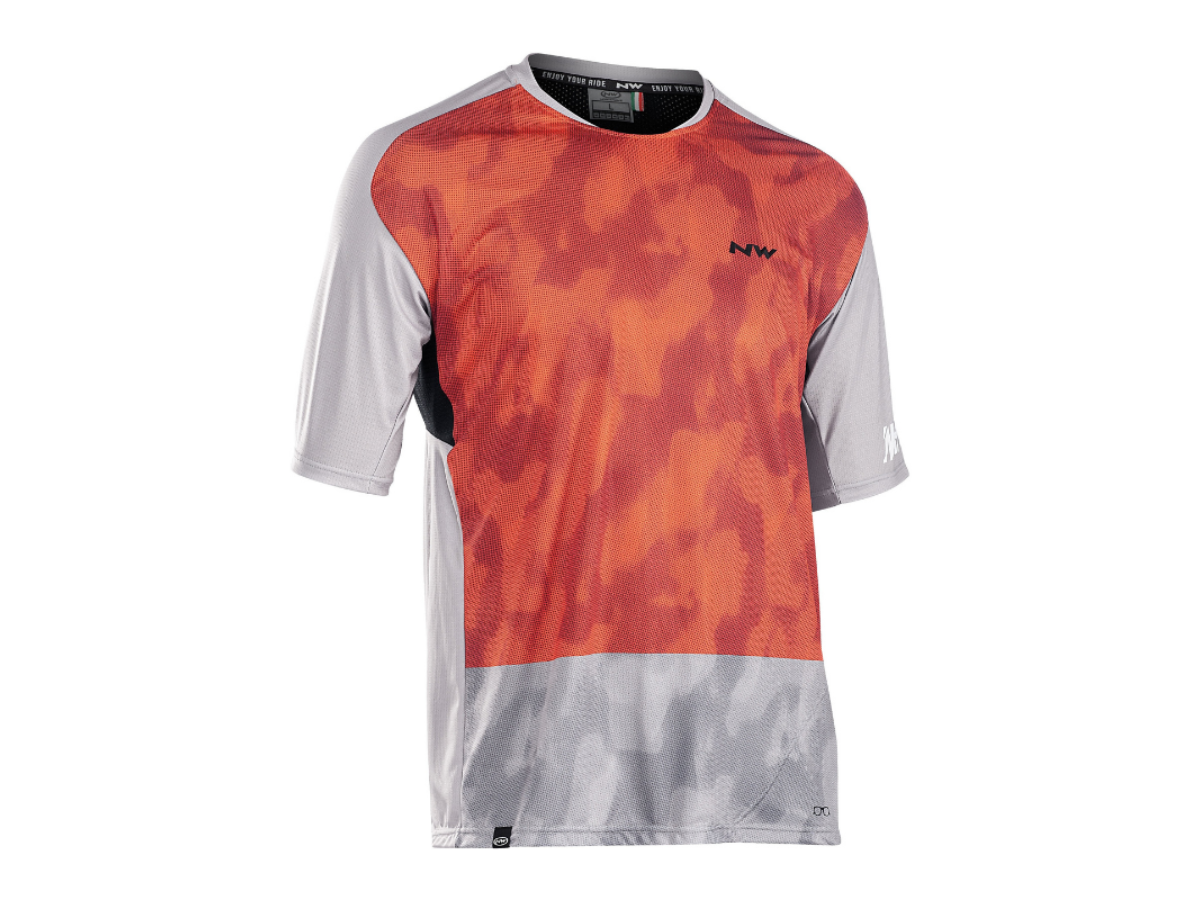 Northwave MTB Edge Jersey - Dove Grey/Orange