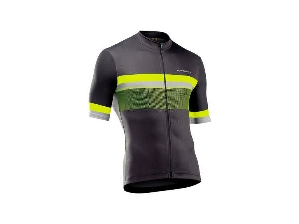 Northwave Origin Jersey - Anthracite/Yellow Fluo