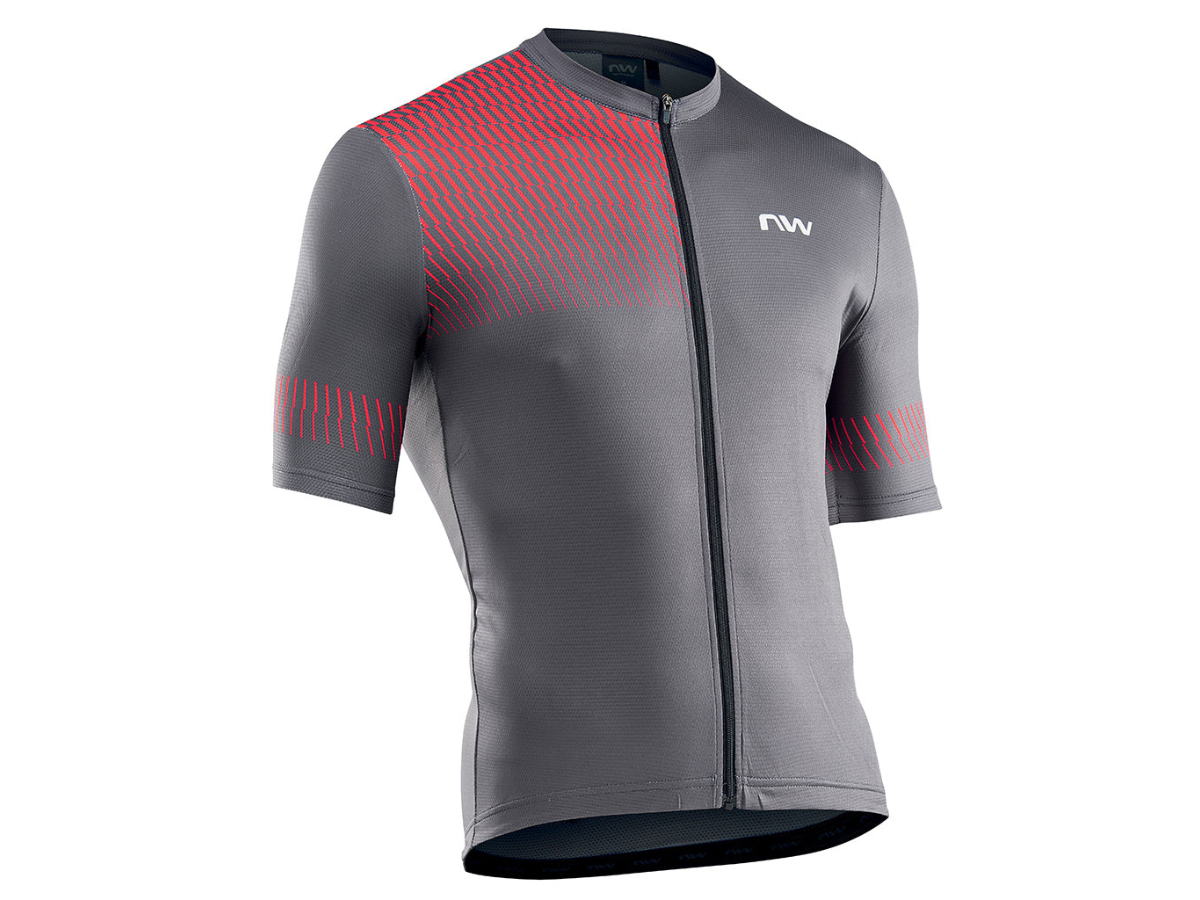 Northwave Origin Jersey - Dark Grey/Red