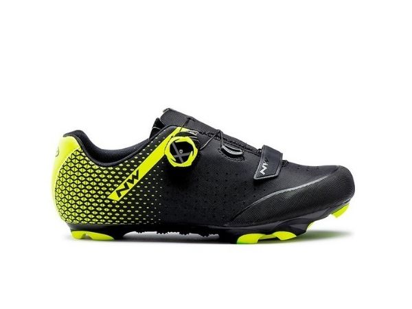 Northwave Origin Plus 2 Shoes - Black/Yellow Fluo