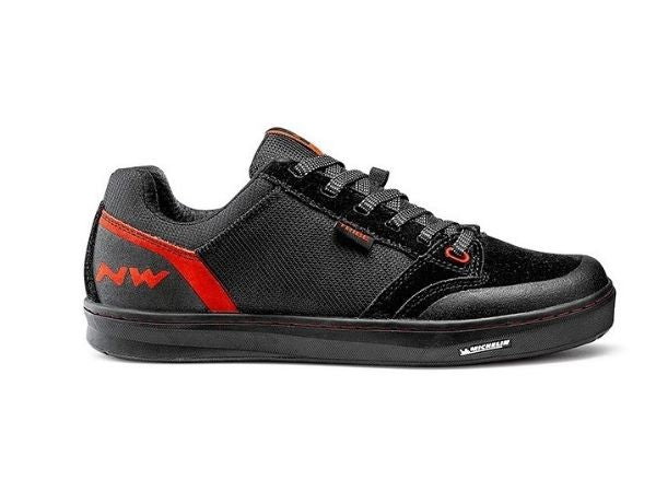 Northwave Tribe Flat Shoes - Black/Red
