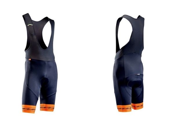 Northwave Wingman Gel Bibshorts - Black/Siena Orange