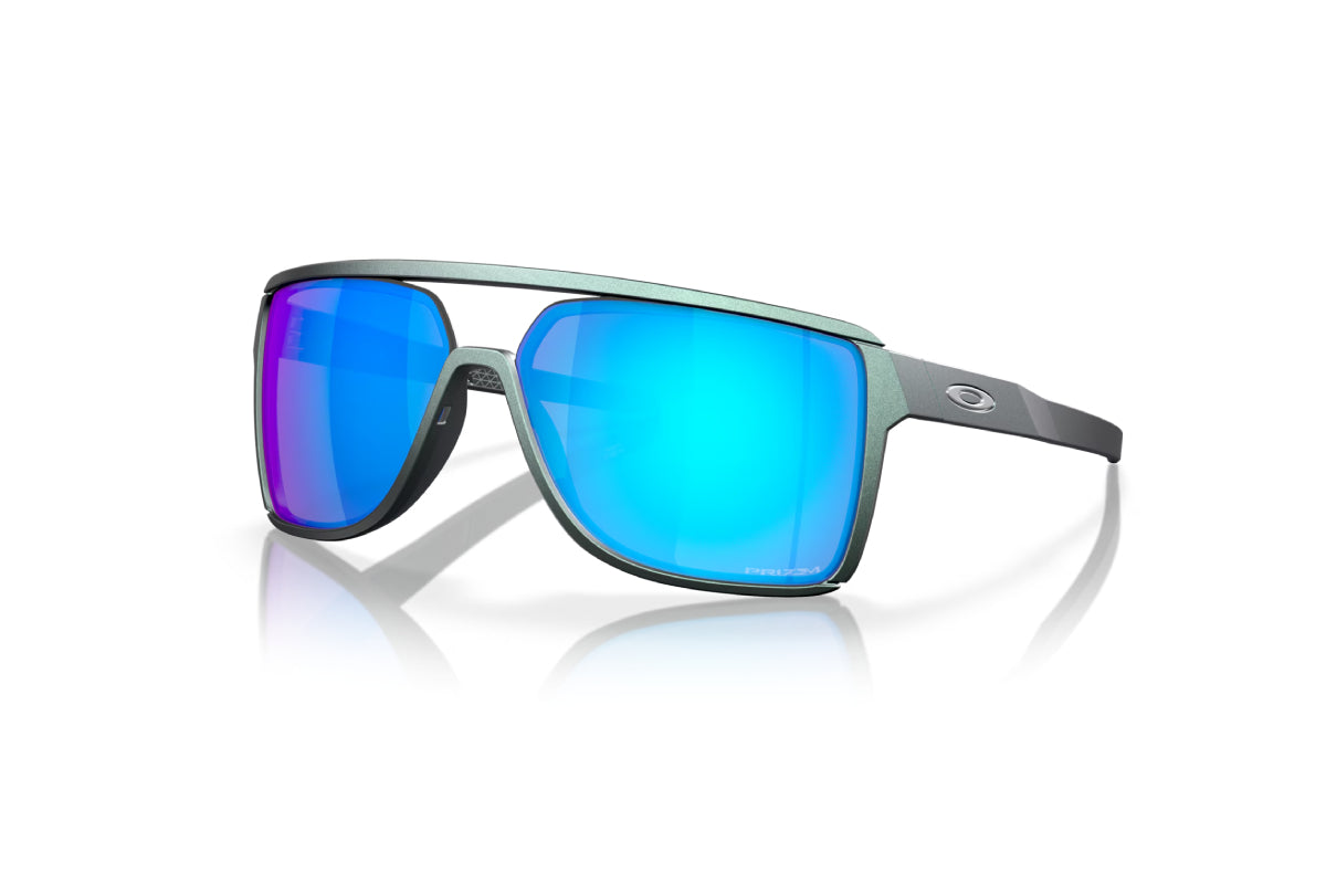 Oakley Castel - Matte Silver/Blue Colourshift Prizm Sapphire