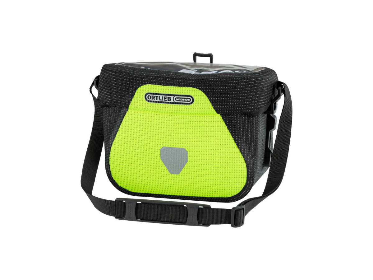 ortlieb handlebar bag ultimate six classic HV neon yellow-black reflective, 6.5L