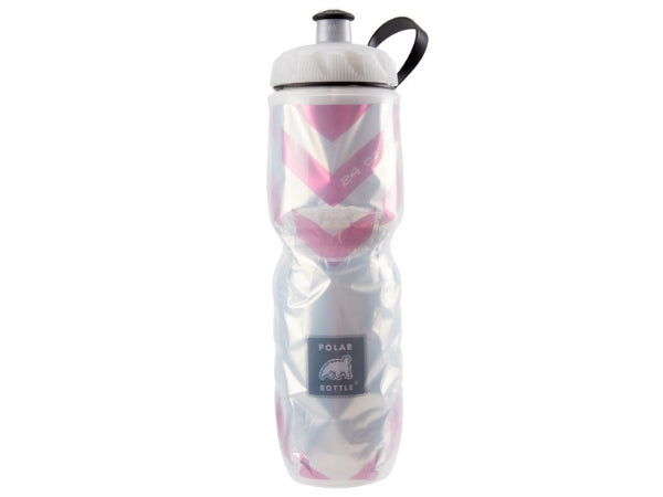 Polar Insulated Bottle 24oz - Chevron Pink
