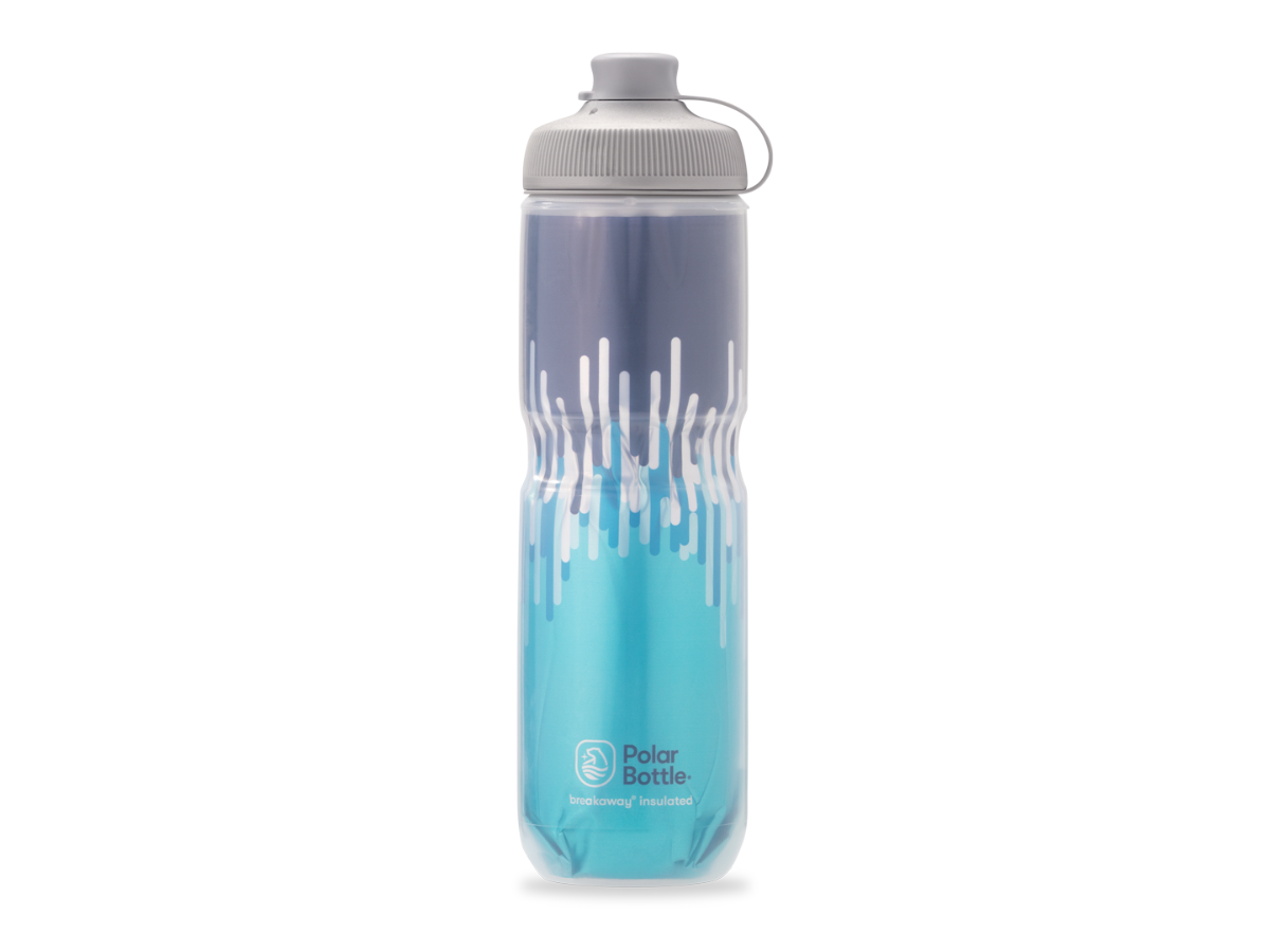 Polar Muck Insulated Zipper Bottle - Slate Blue/Turquoise (24 Oz)