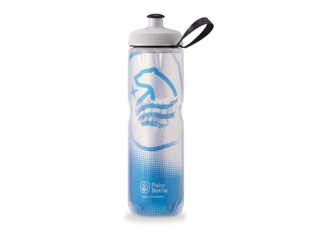 Polar Sport Insulated Big Bear Bottle - White/Cobalt Blue (24 Oz)