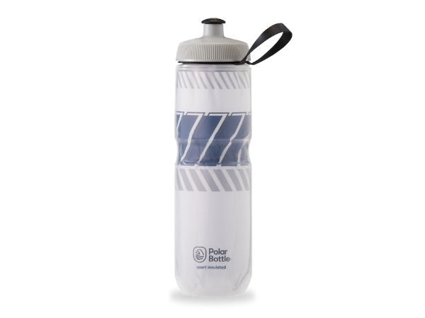 Polar Sport Insulated Tempo Bottle - White/Night Navy (24 Oz)
