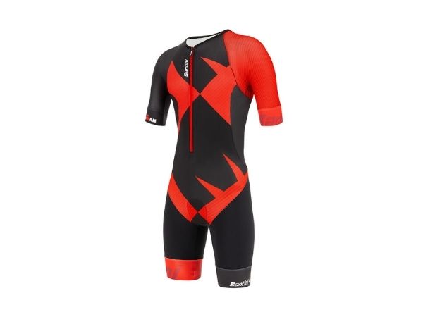 Santini Cupio Ironman Trisuit - Short Sleeve - Red